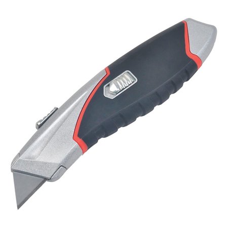 STEEL GRIP 6.5 in. Retractable Quick Open Utility KnifeSilver 2796134